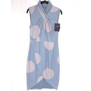 TY-LR Womens New Dress SMALL The Gray and Duck Egg Dot Discovery WX 151181D PRT2